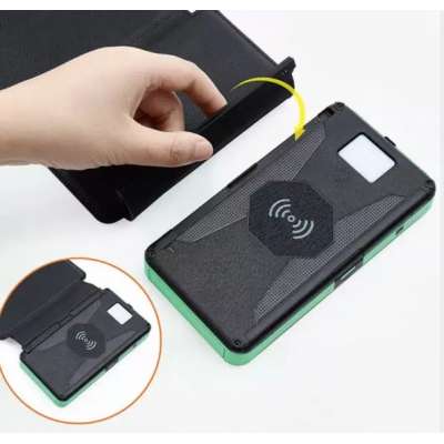 Detachable Wireless Charger Cell Phone Solar Power Bank 10000mah Mobile Power Supply Waterproof Foldable Solar Panel for Outdoor