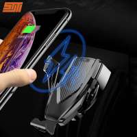 Infrared sensor chargeur voiture automatique cargador inalambrico quick wireless charging phone holder 10w car wireless charger